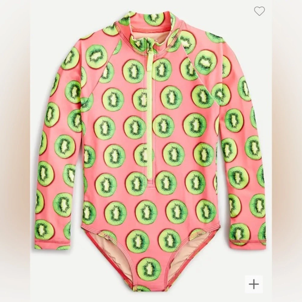 Crewcuts Girls long-sleeve swim in Kiwis🥝